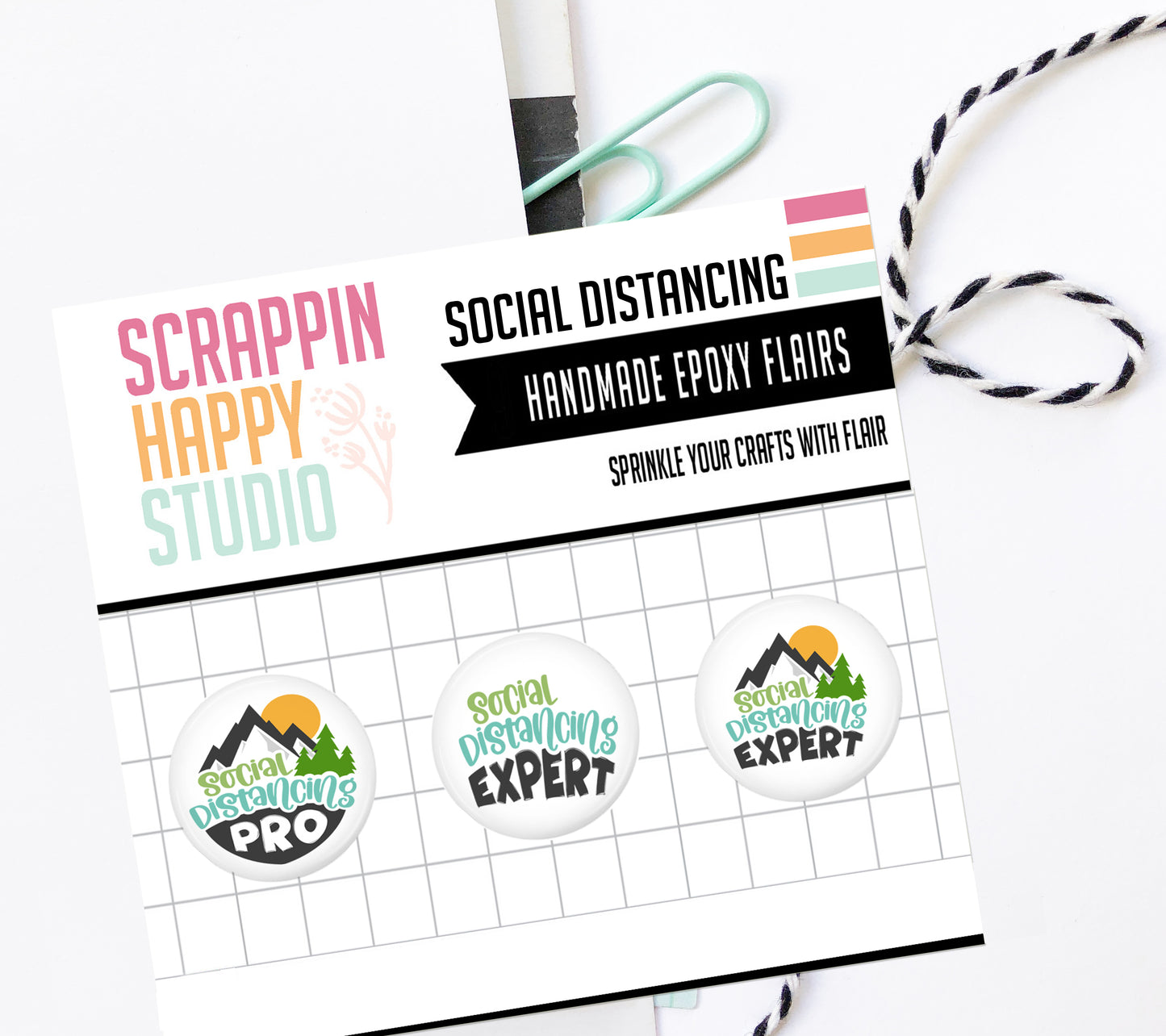 Social Distancing Epoxy Flair