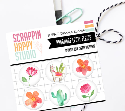 Spring Llama Drama Epoxy Flair