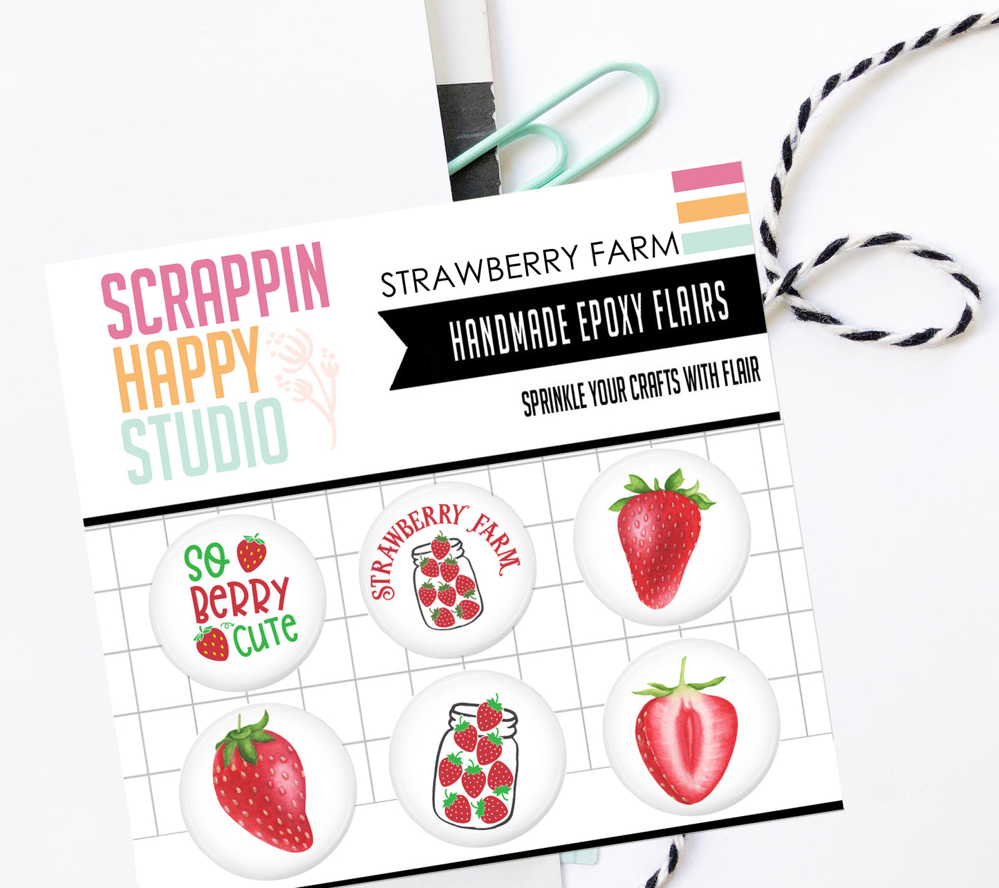 Strawberry Farm Epoxy Flair