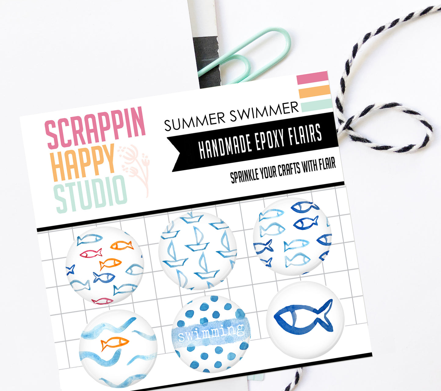 Summer Swimmer Epoxy Flair