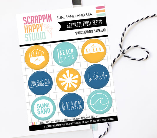 Sun, Sand And Sea Epoxy Flair