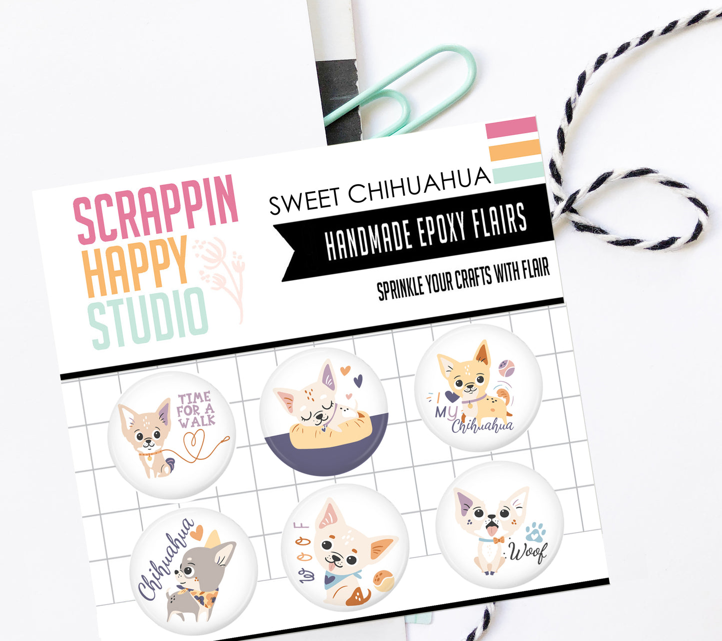 Sweet Chihuahua Epoxy Flair