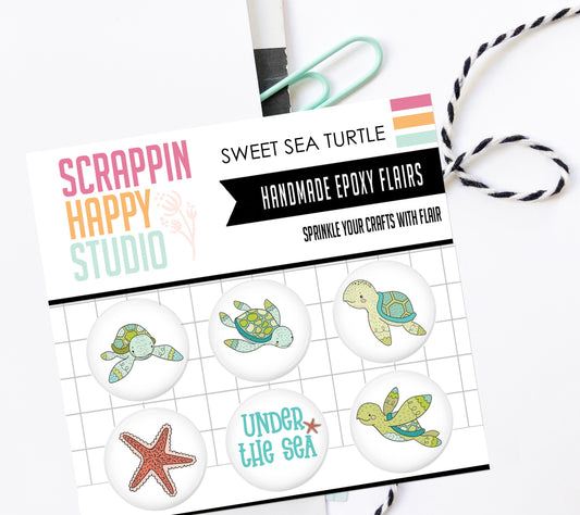 Sweet Sea Turtle Epoxy Flair