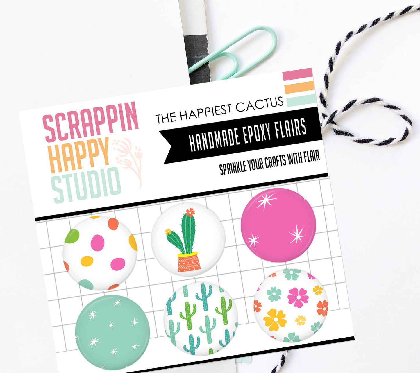 The Happiest Cactus Epoxy Flair