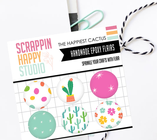The Happiest Cactus Epoxy Flair