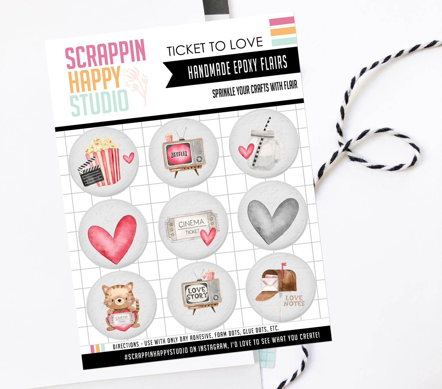 Ticket To Love Epoxy Flair