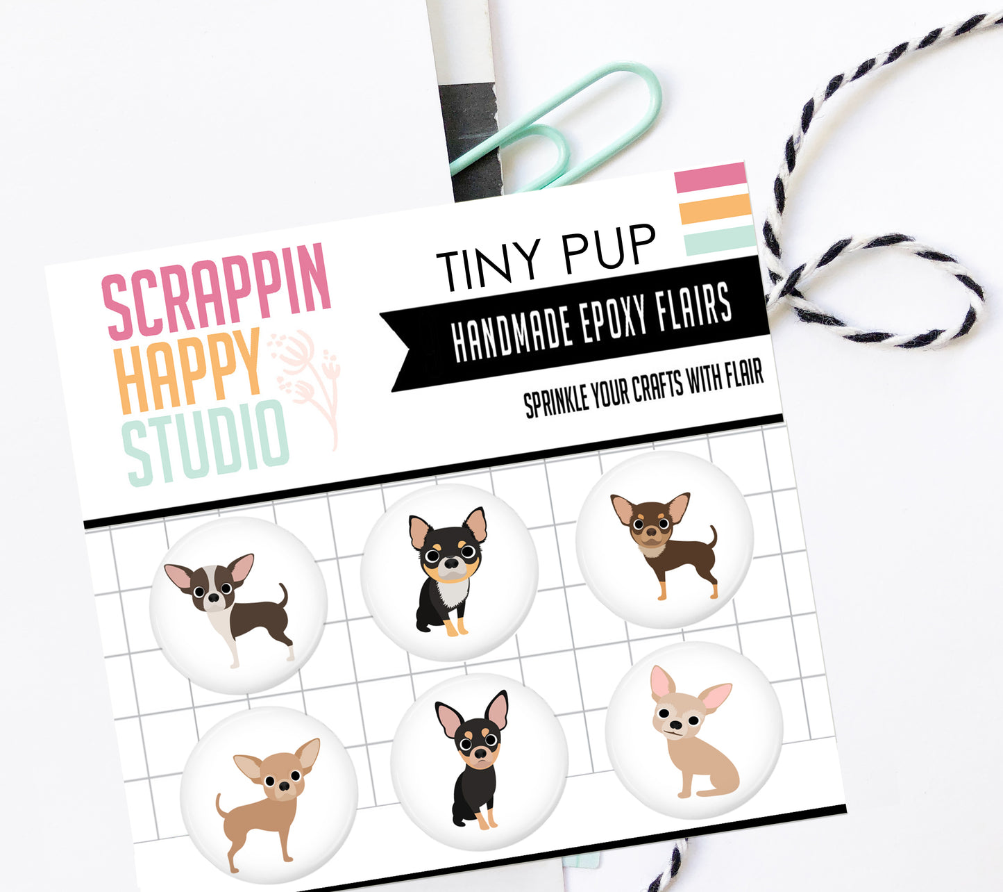 Tiny Pup Epoxy Flair