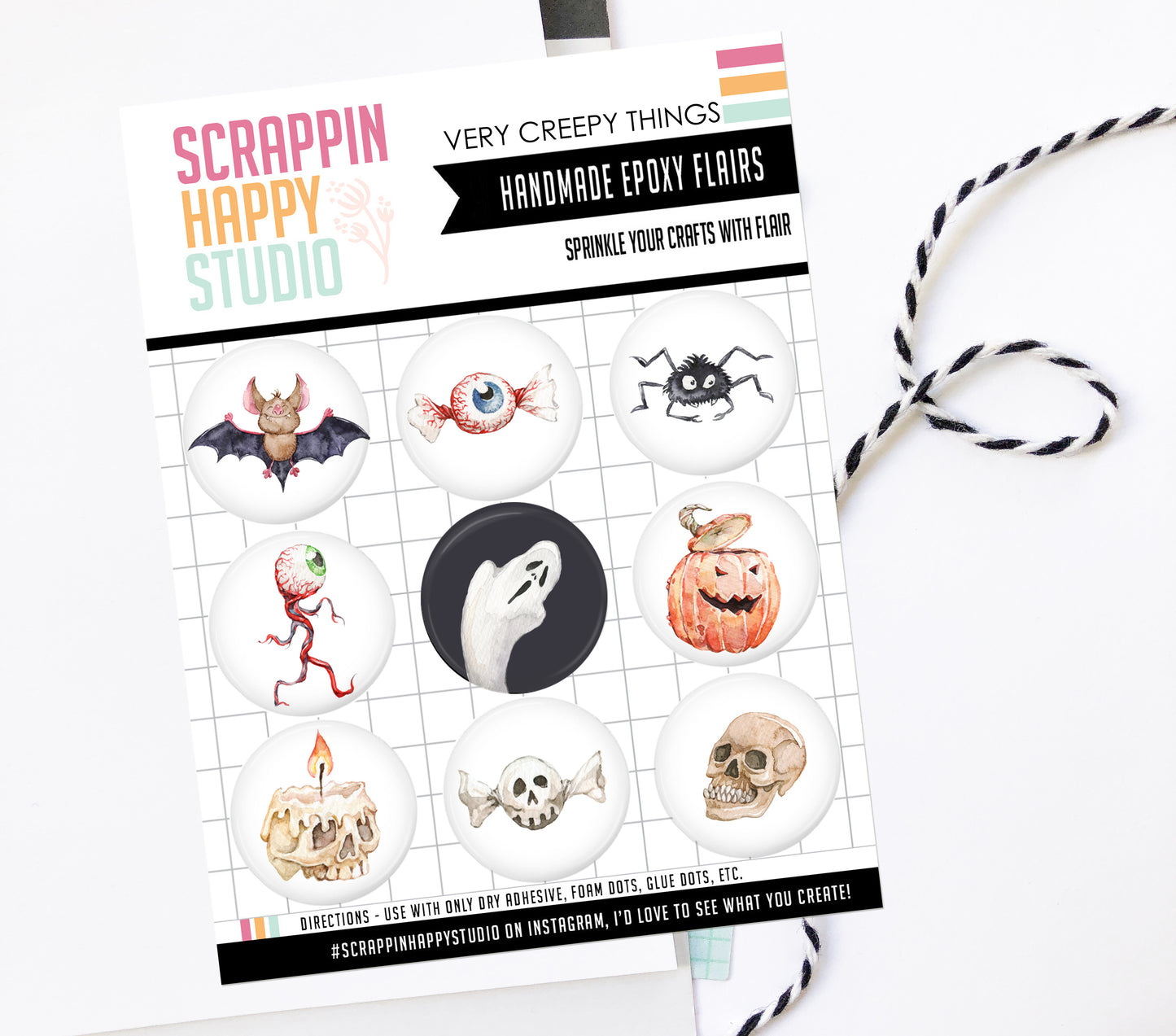 Very Creepy Things Pumpkins Epoxy Flair