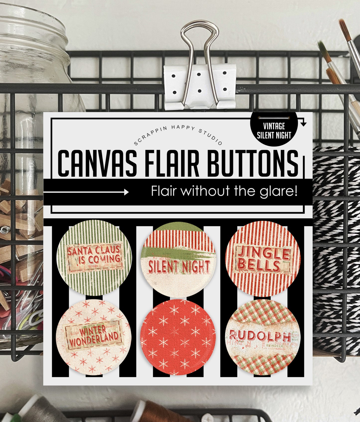 Vintage Silent Night Canvas Flair