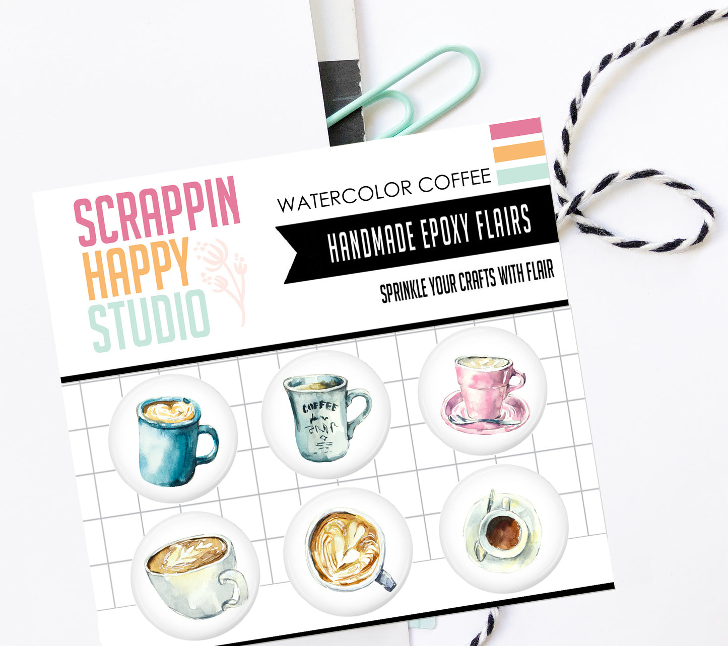 Watercolor Coffee Epoxy Flair