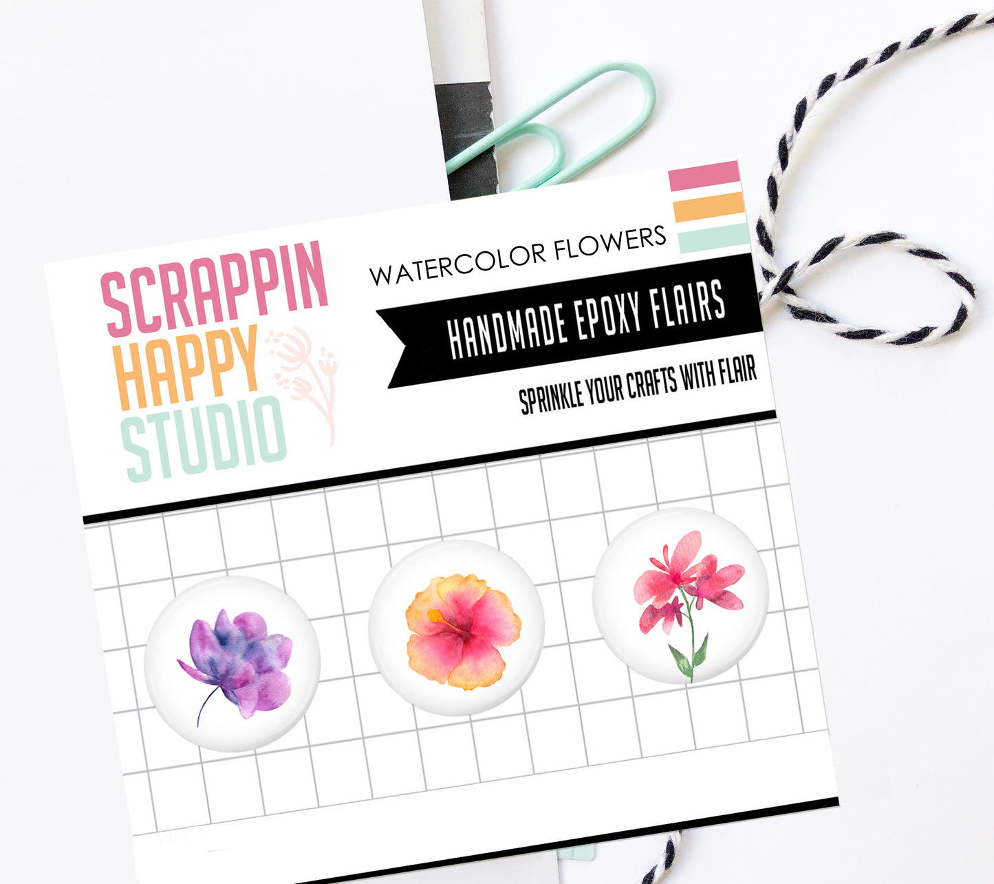 Watercolor Flowers Epoxy Flair