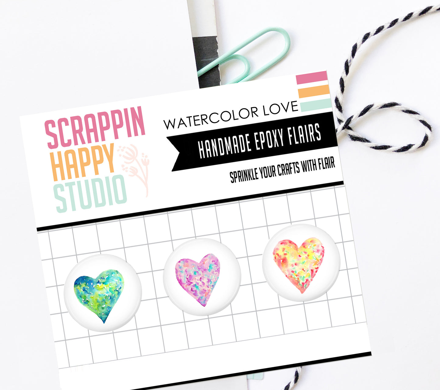 Watercolor Love Epoxy Flair