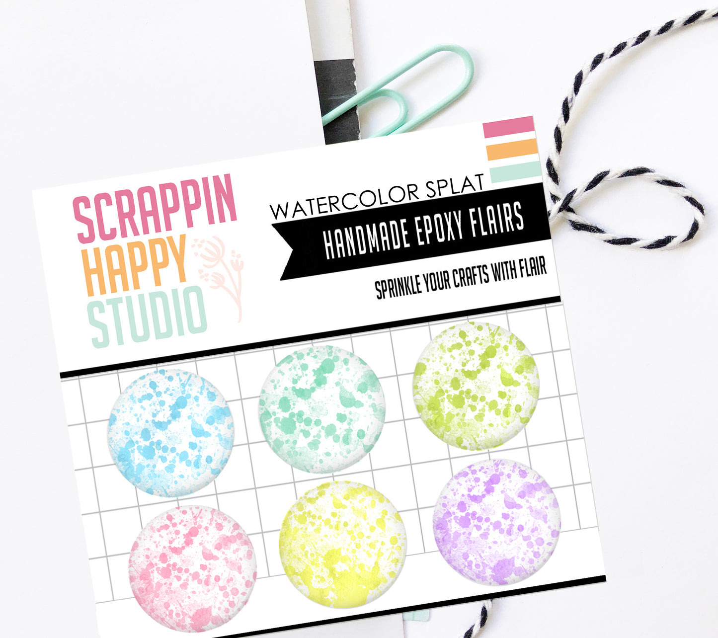 Watercolor Splat Epoxy Flair
