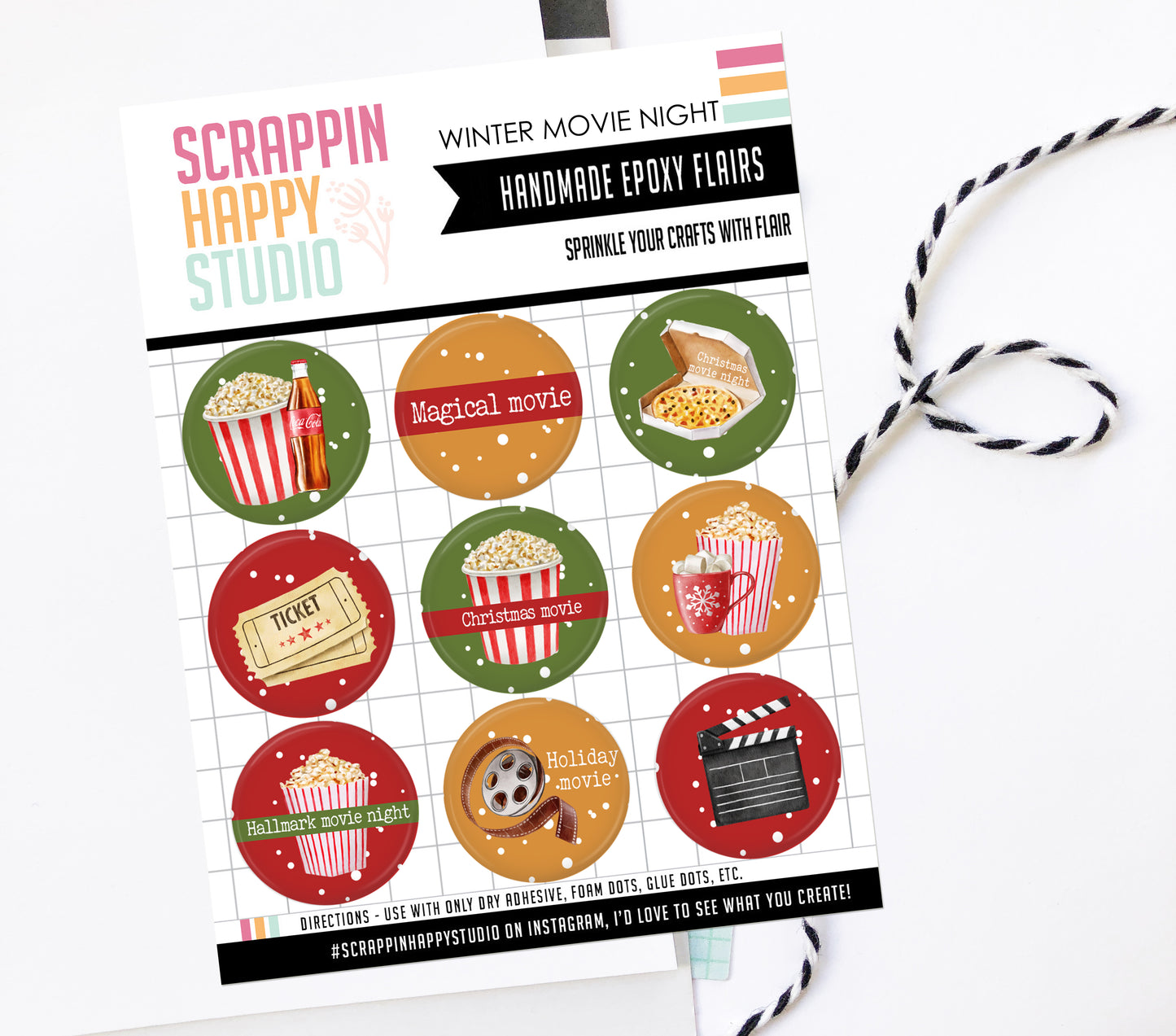 Winter Movie Night Epoxy Flair