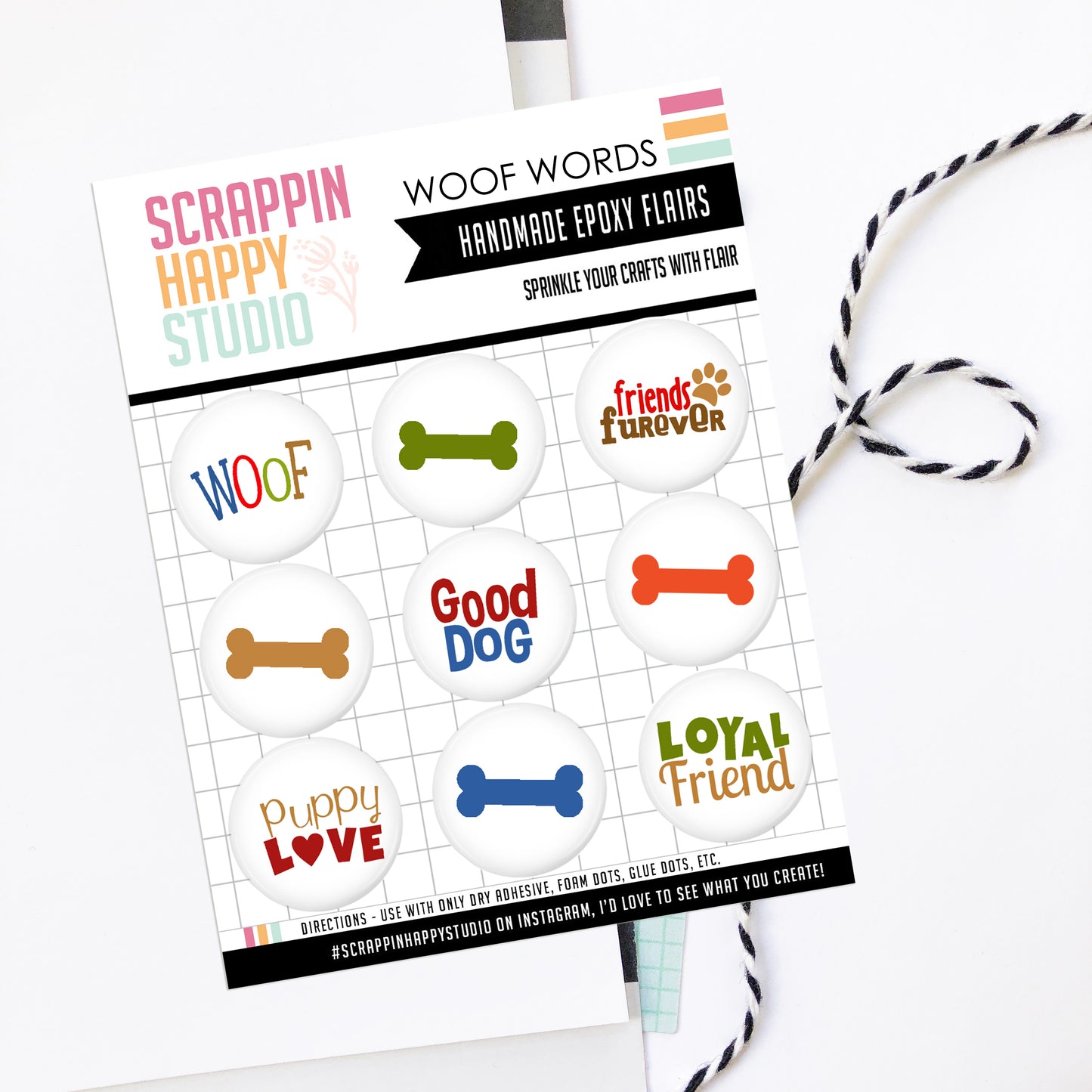 Woof Words Epoxy Flair