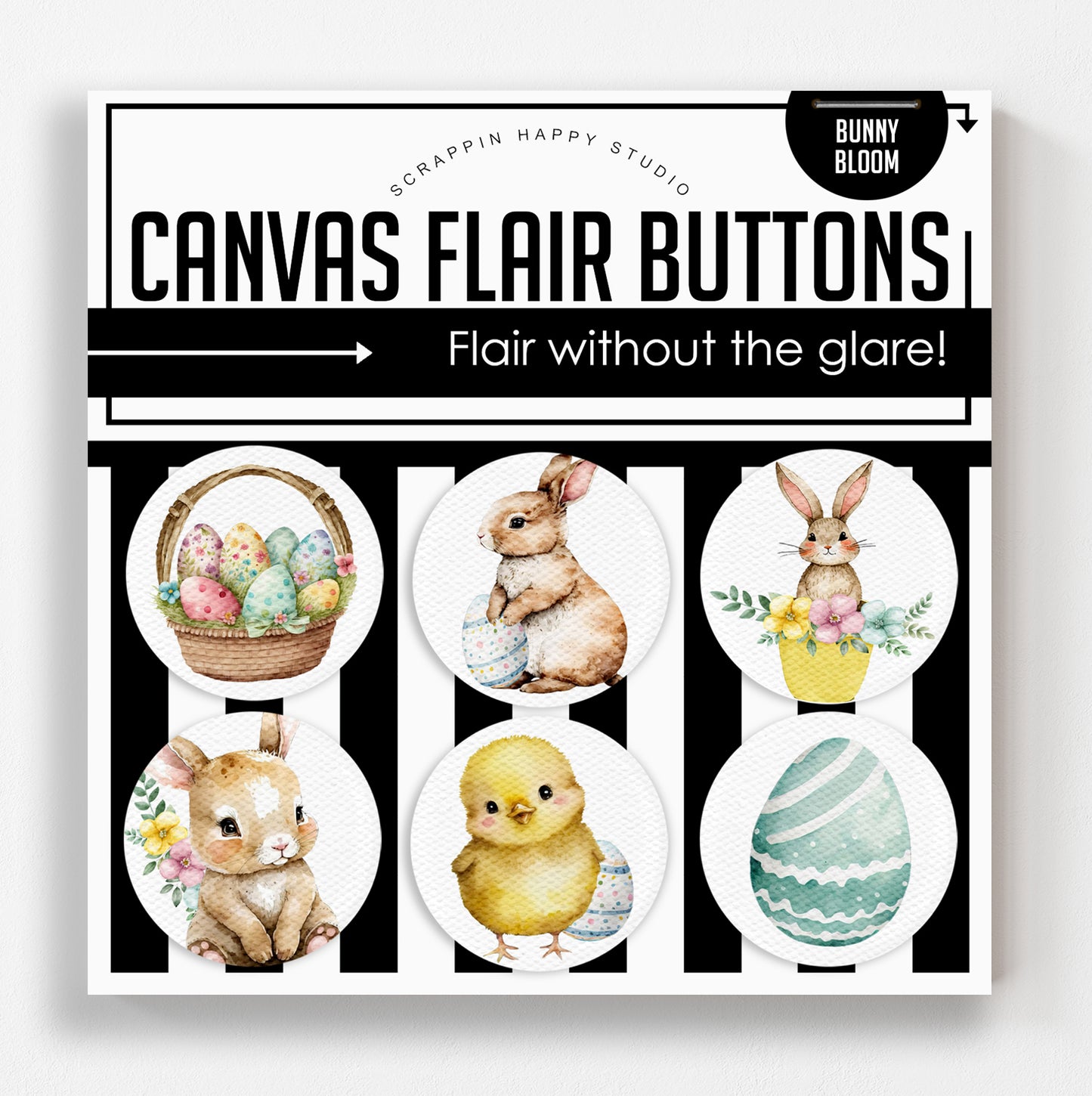 Bunny Bloom Canvas Flair