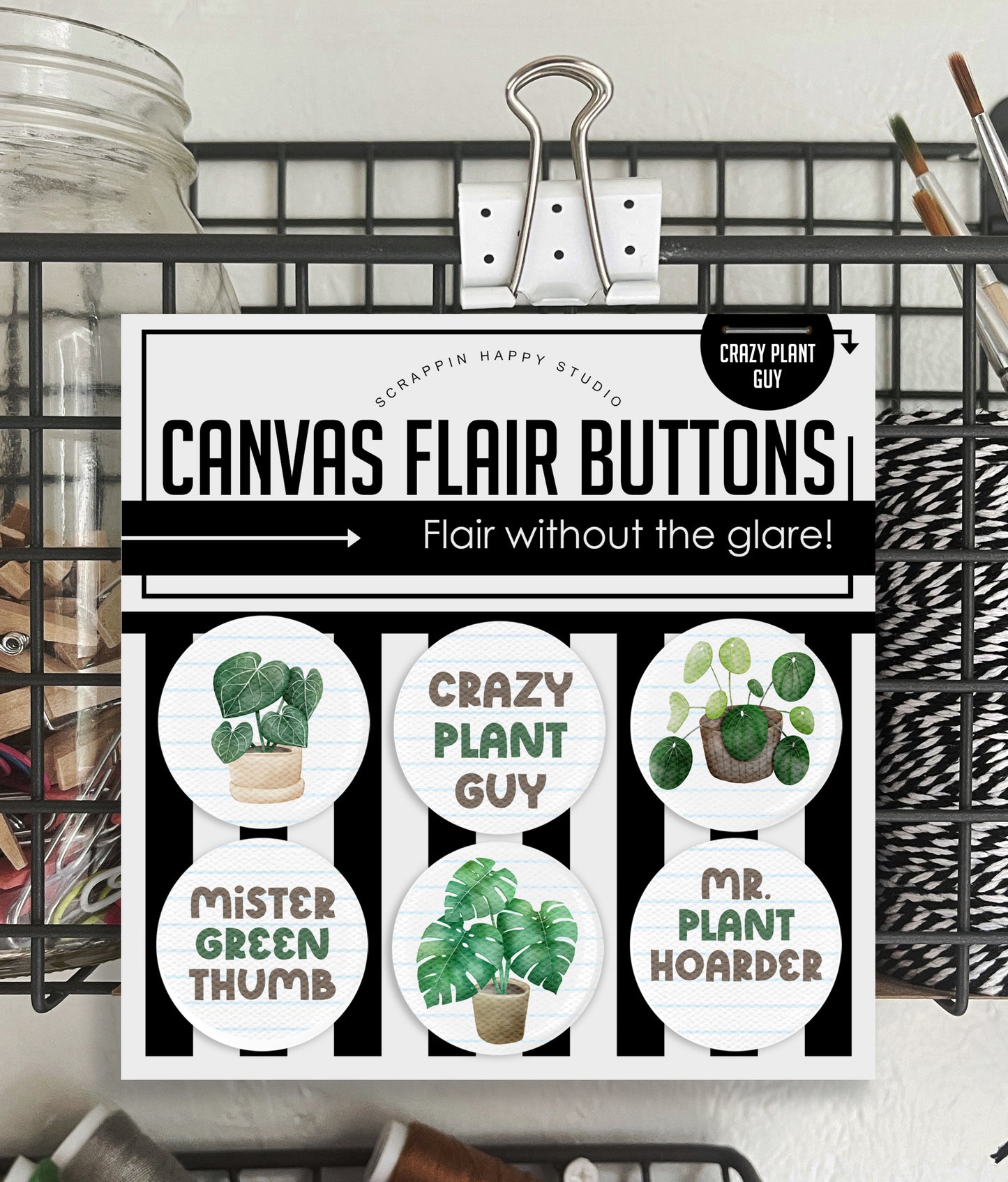 Crazy Plant Guy Canvas Flair