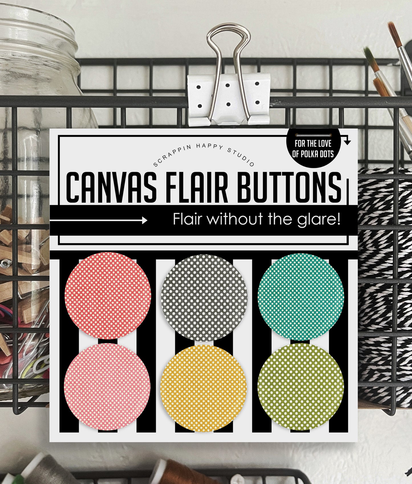 For The Love Of Polka Dots Canvas Flair