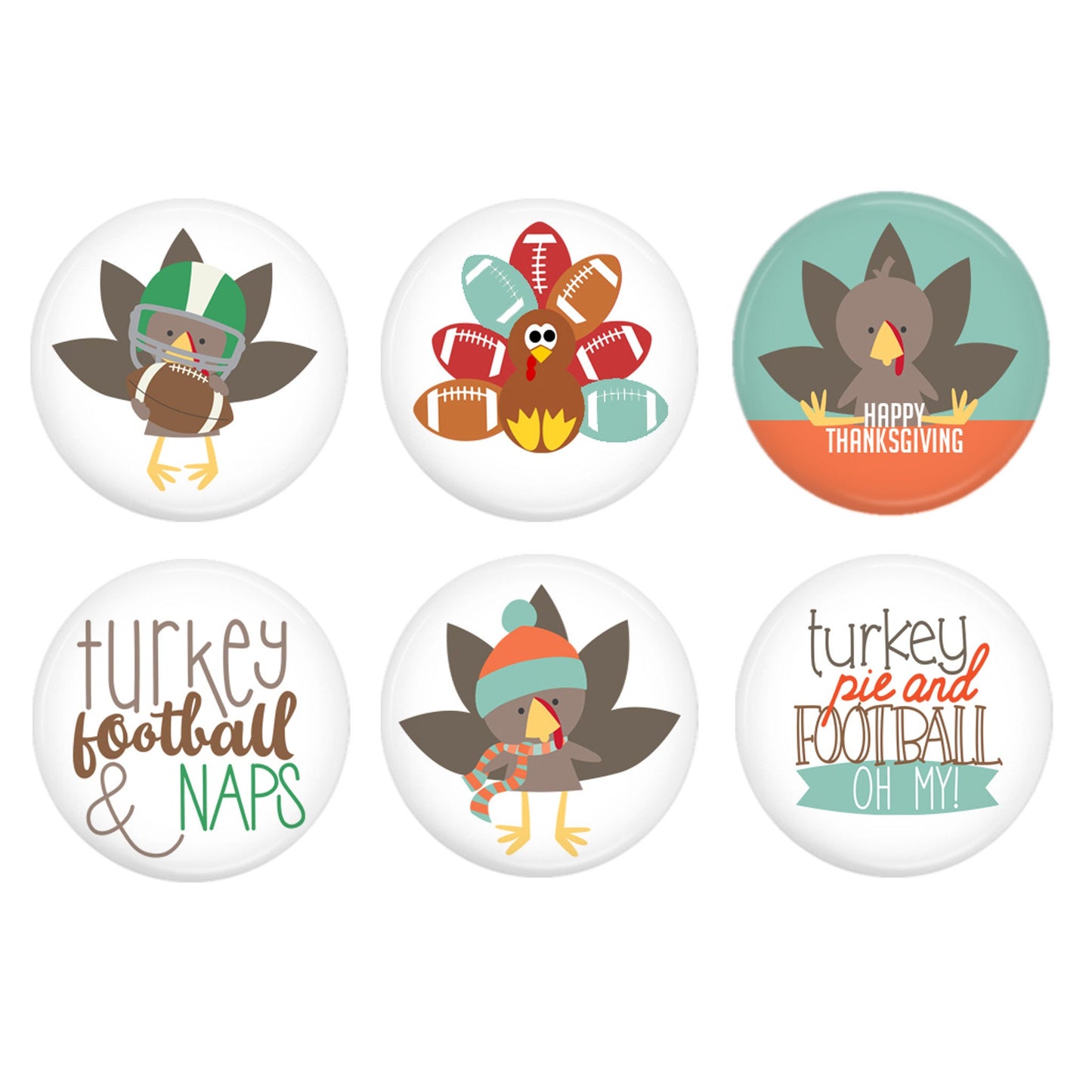 Turkey And Football Epoxy Flair