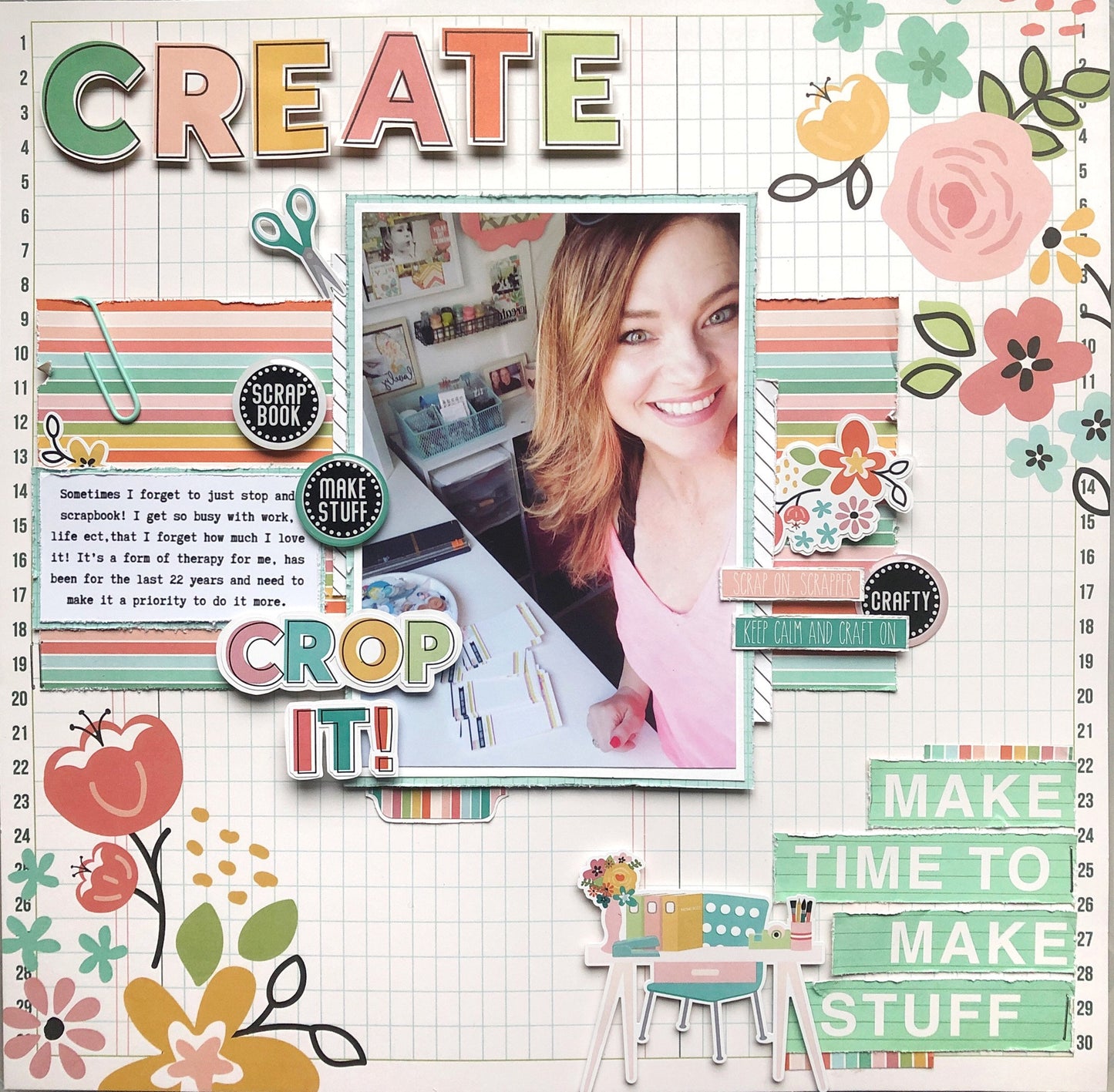 Scrap Girl Epoxy Flair