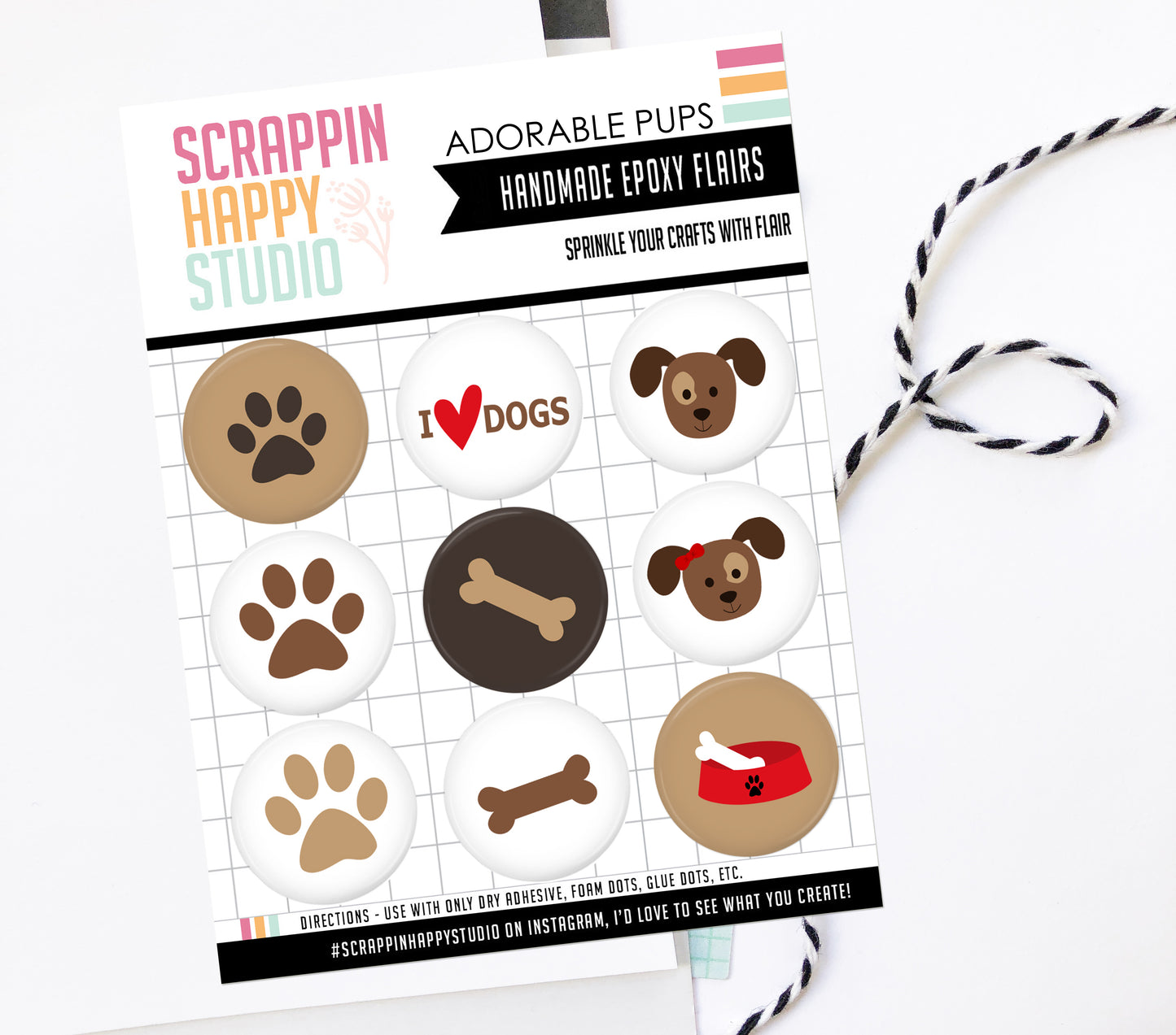 Adorable Pups Epoxy Flair