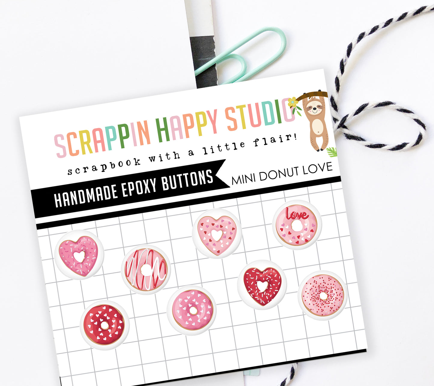 Mini Donut Love Epoxy Flair