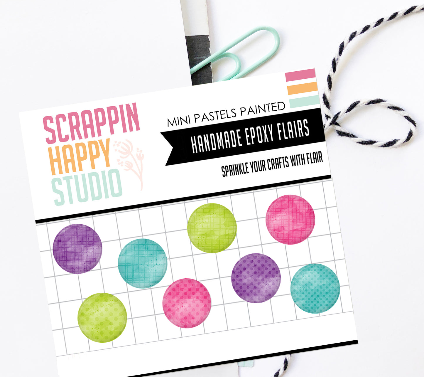 Mini Pastels Painted Epoxy Flair