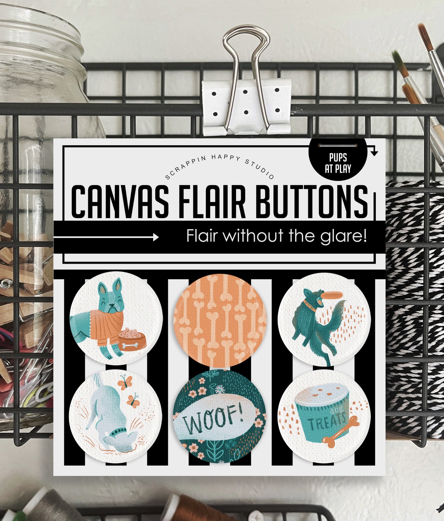 Pups At Play Canvas Flair