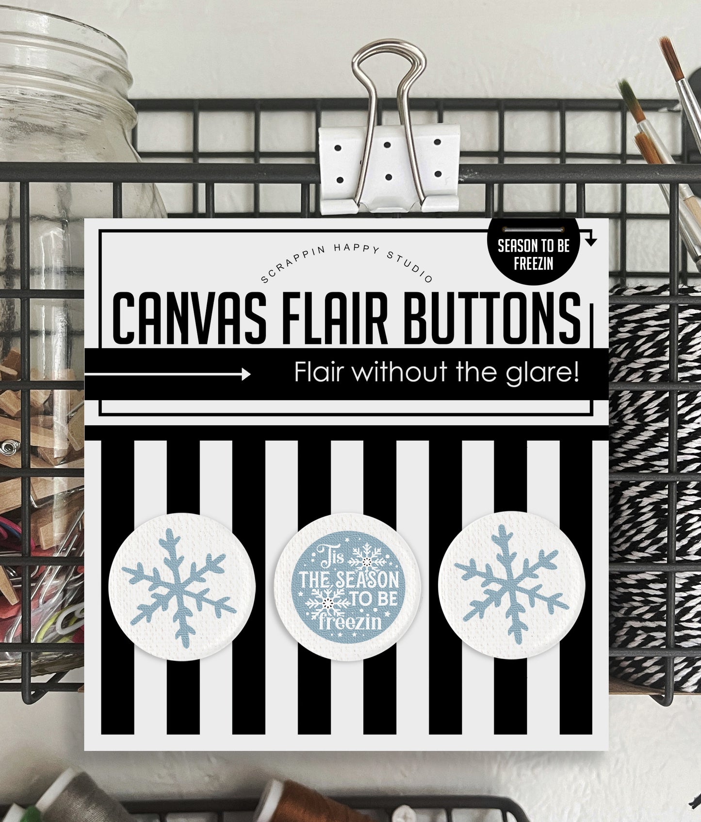 Season To Be Freezin Canvas Flair