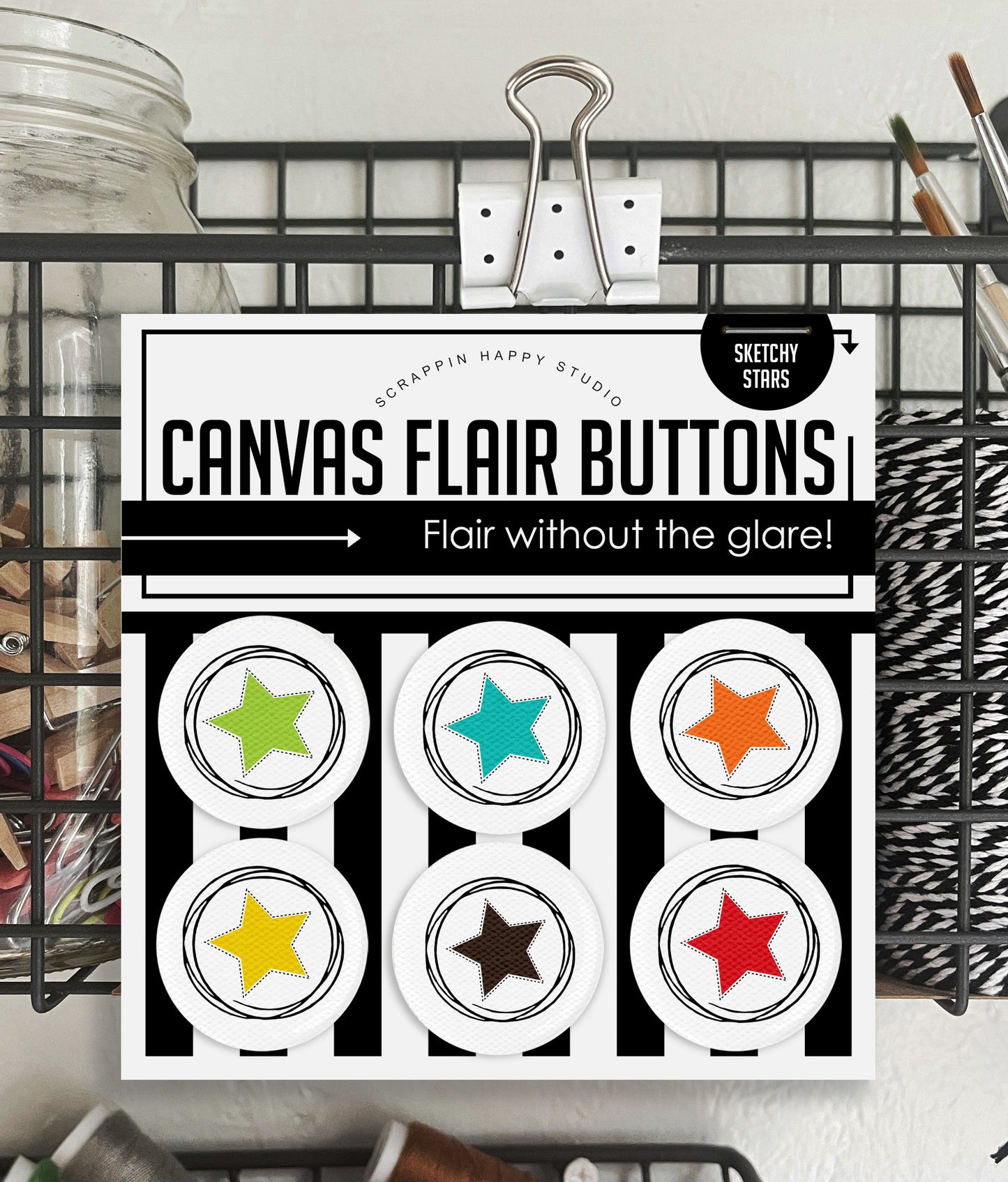 Sketchy Stars Canvas Flair