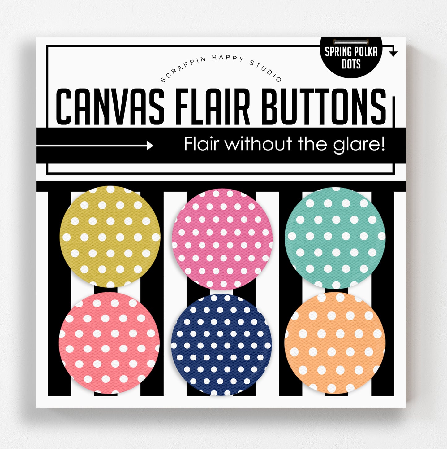 Spring Polka Dots Canvas Flair