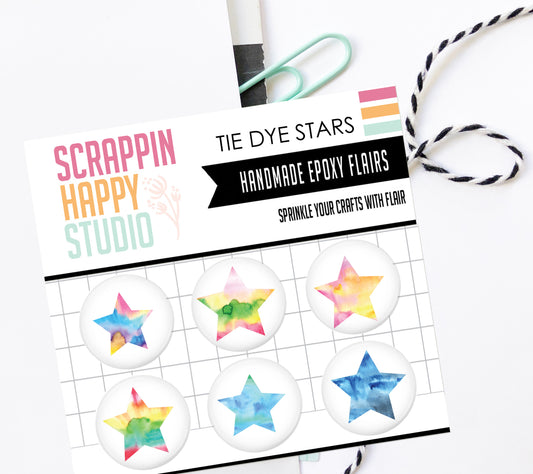 Tie Dye Stars Epoxy Flair