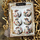 Vintage Strawberry Birds Canvas Flair Buttons