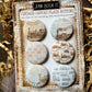 Vintage Train Station Canvas Flair Buttons