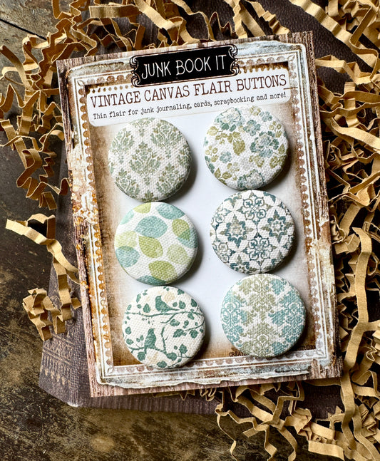 Vintage Shabby Moments Canvas Flair Buttons