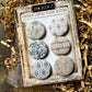 Vintage Quiet Library Canvas Flair Buttons