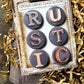 Rustic Canvas Flair Buttons