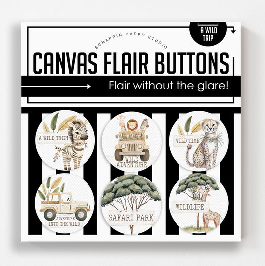 A Wild Trip Canvas Flair Buttons
