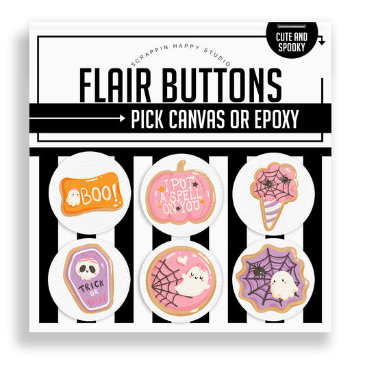 Cute And Spooky Flair Buttons