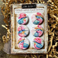 Vintage Sassy Birds Canvas Flair Buttons