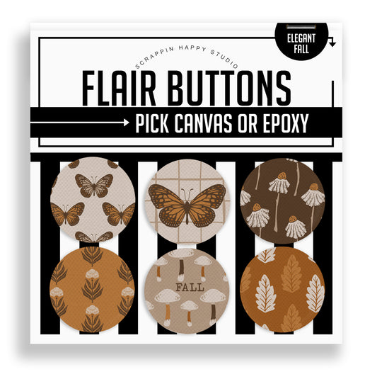 Elegant Fall Flair Buttons