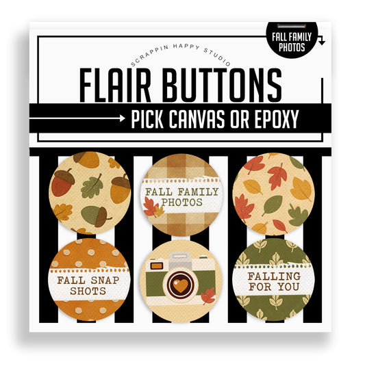 Fall Family Photos Flair Buttons