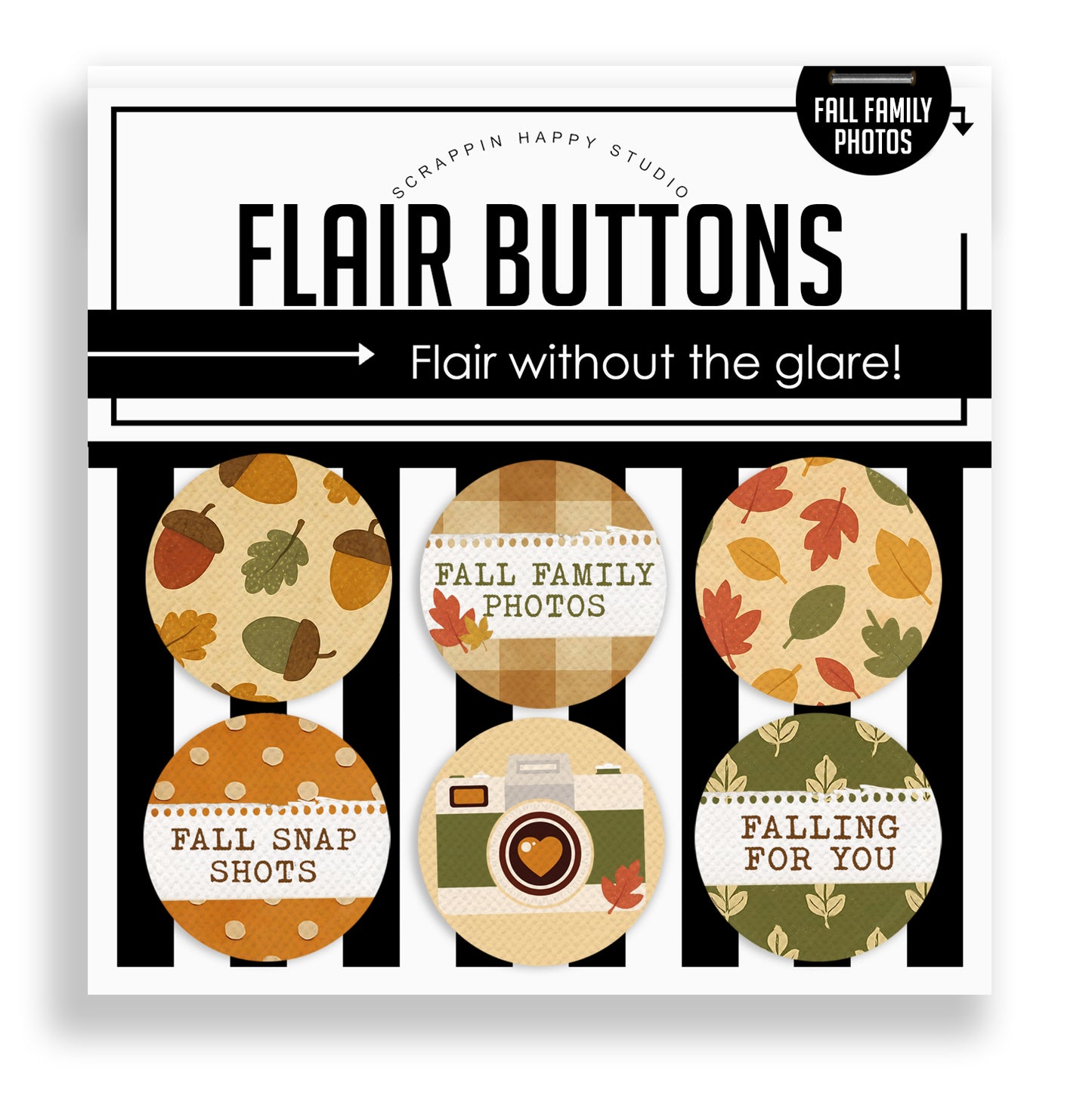 Fall Family Photos Flair Buttons