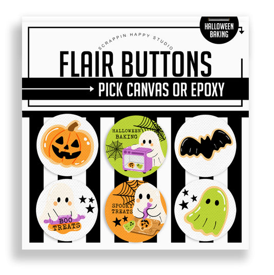 Halloween Baking Flair Buttons