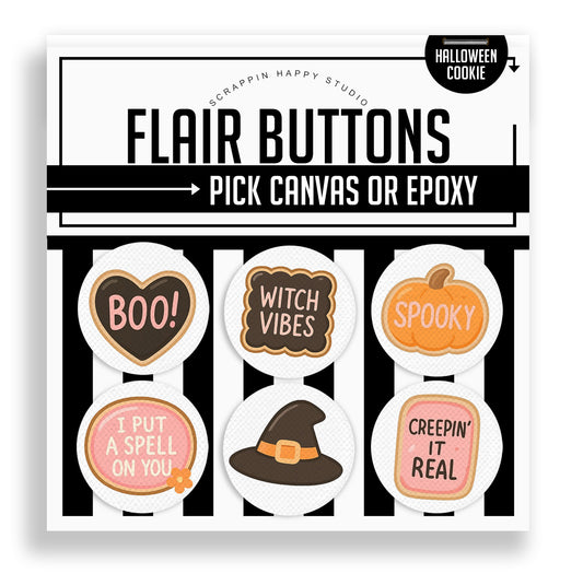 Halloween Cookie Flair Buttons