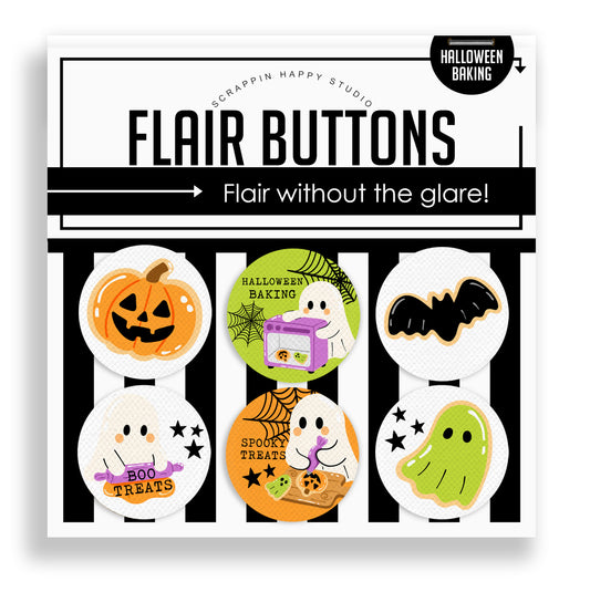 Halloween Baking Flair Buttons
