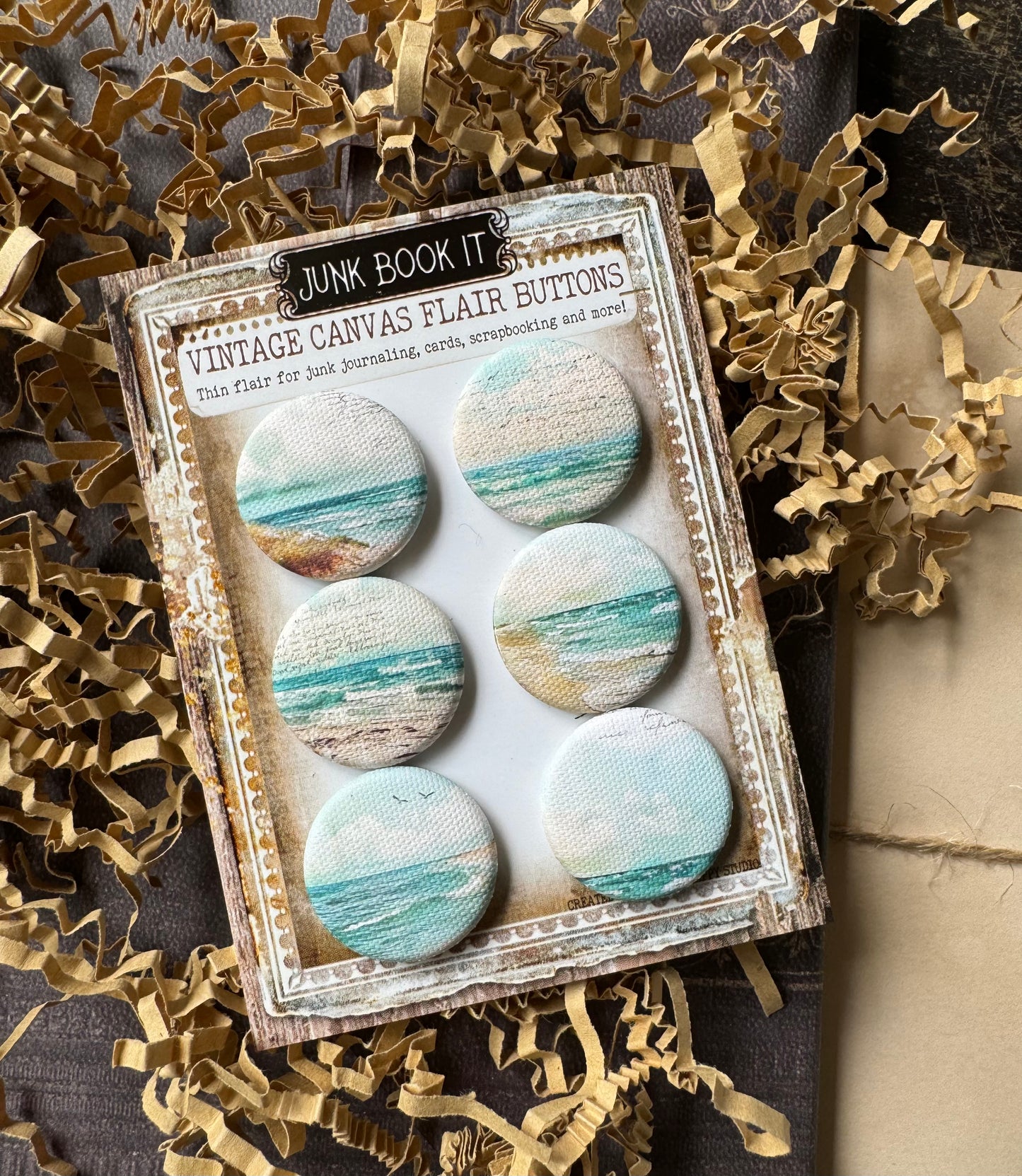 Vintage Coast Canvas Flair Buttons