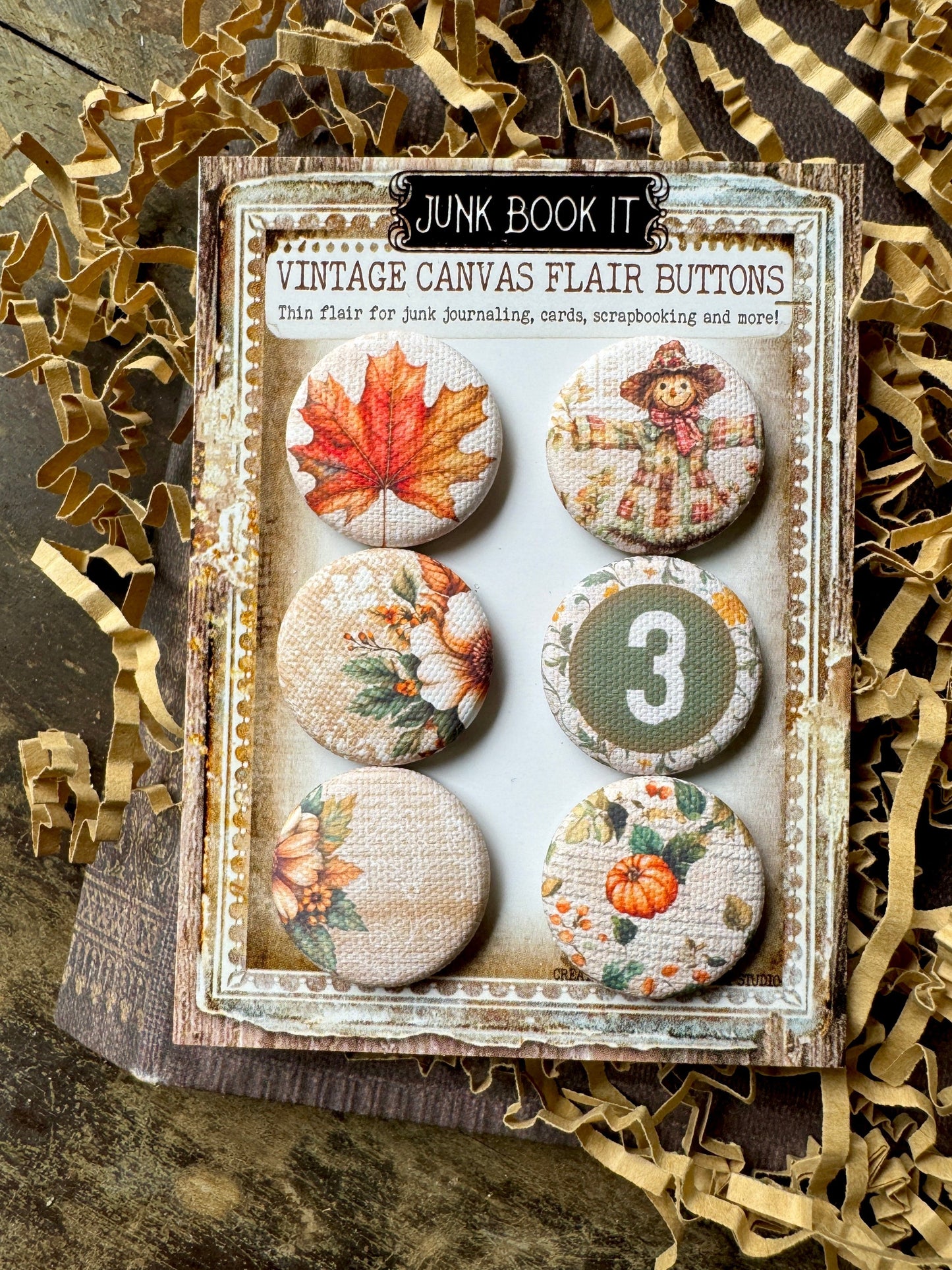 Autumn Feels Canvas Flair Buttons