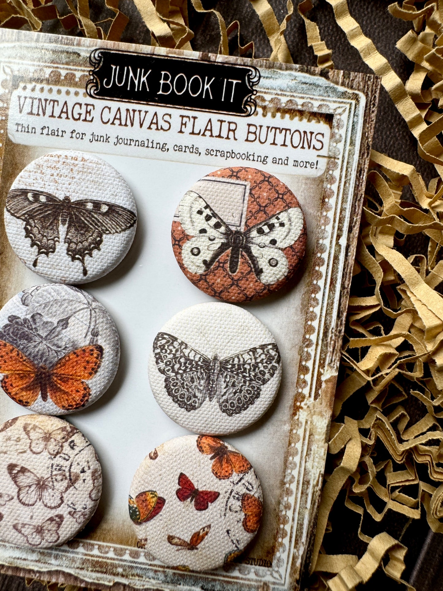 Fall Flutter Canvas Flair Buttons