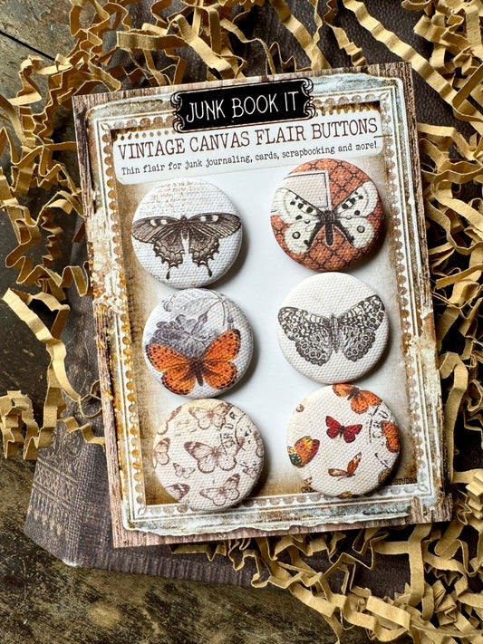 Fall Flutter Canvas Flair Buttons